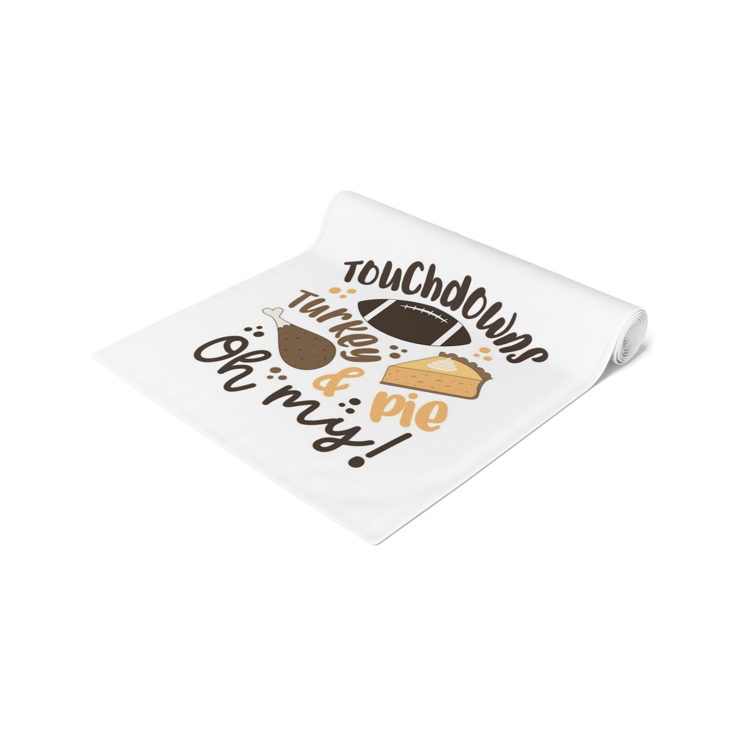 Thanksgiving Table Runner - Touchdowns, Turkey & Pie, Holiday Decor, Festive Table Setting, Fall Celebration