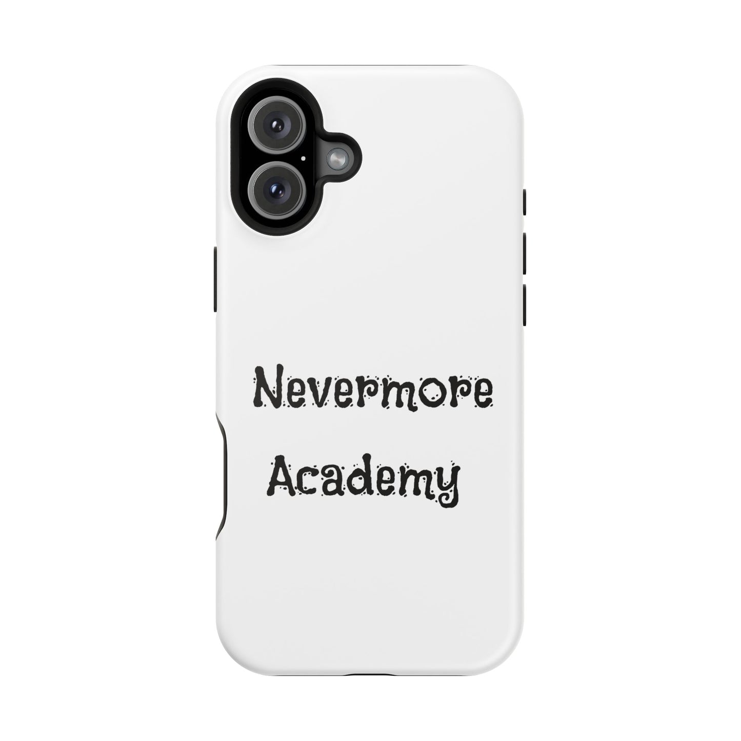 Nevermore Academy Impact-Resistant iPhone Case, Gothic Style Phone Cover, Wednesday