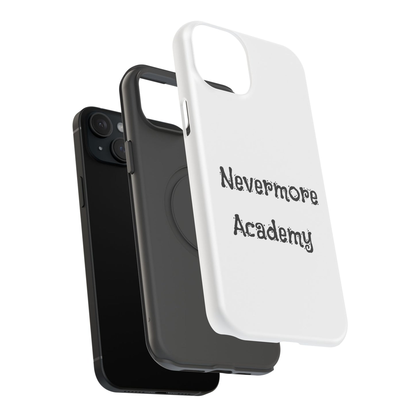 Nevermore Academy Impact-Resistant iPhone Case, Gothic Style Phone Cover, Wednesday