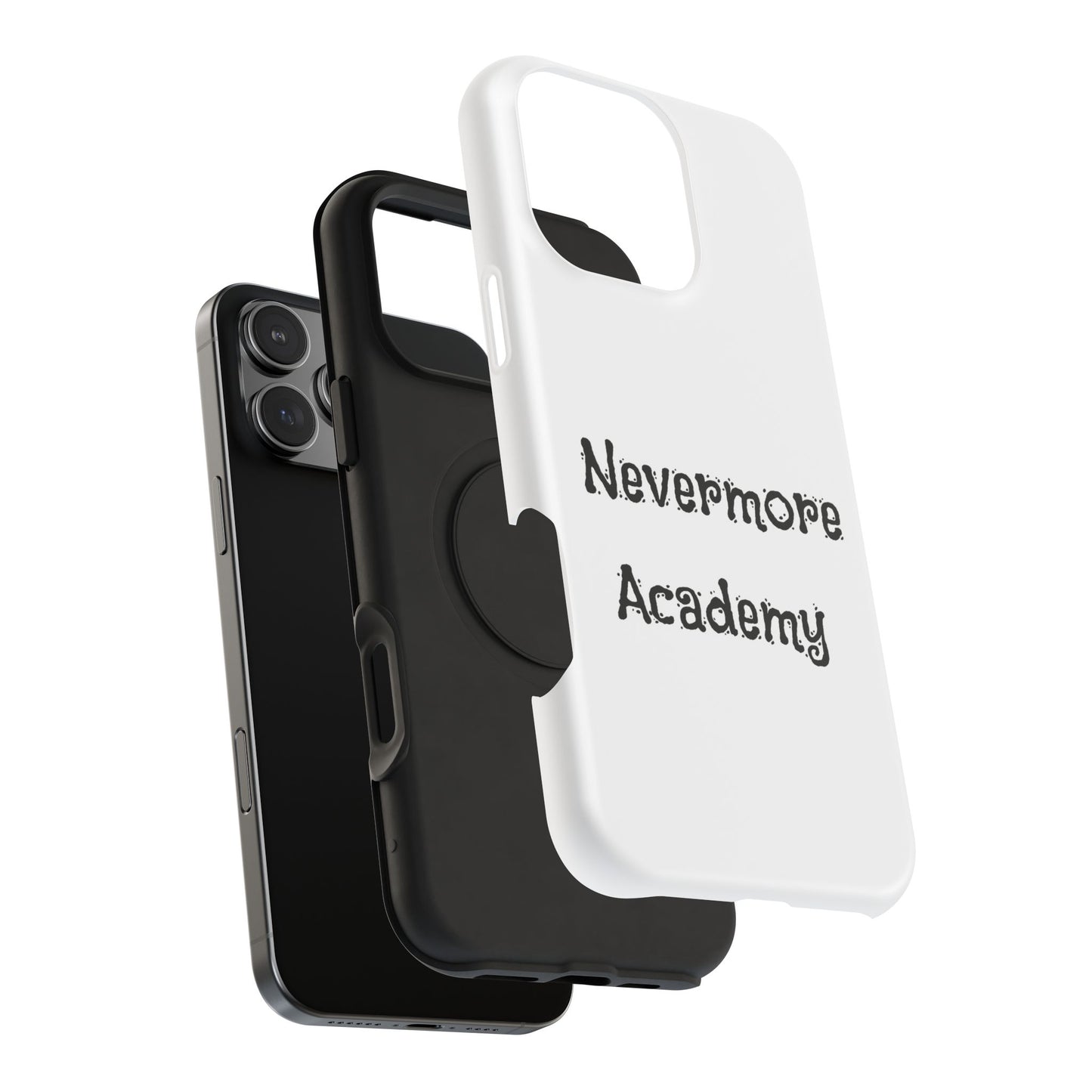 Nevermore Academy Impact-Resistant iPhone Case, Gothic Style Phone Cover, Wednesday