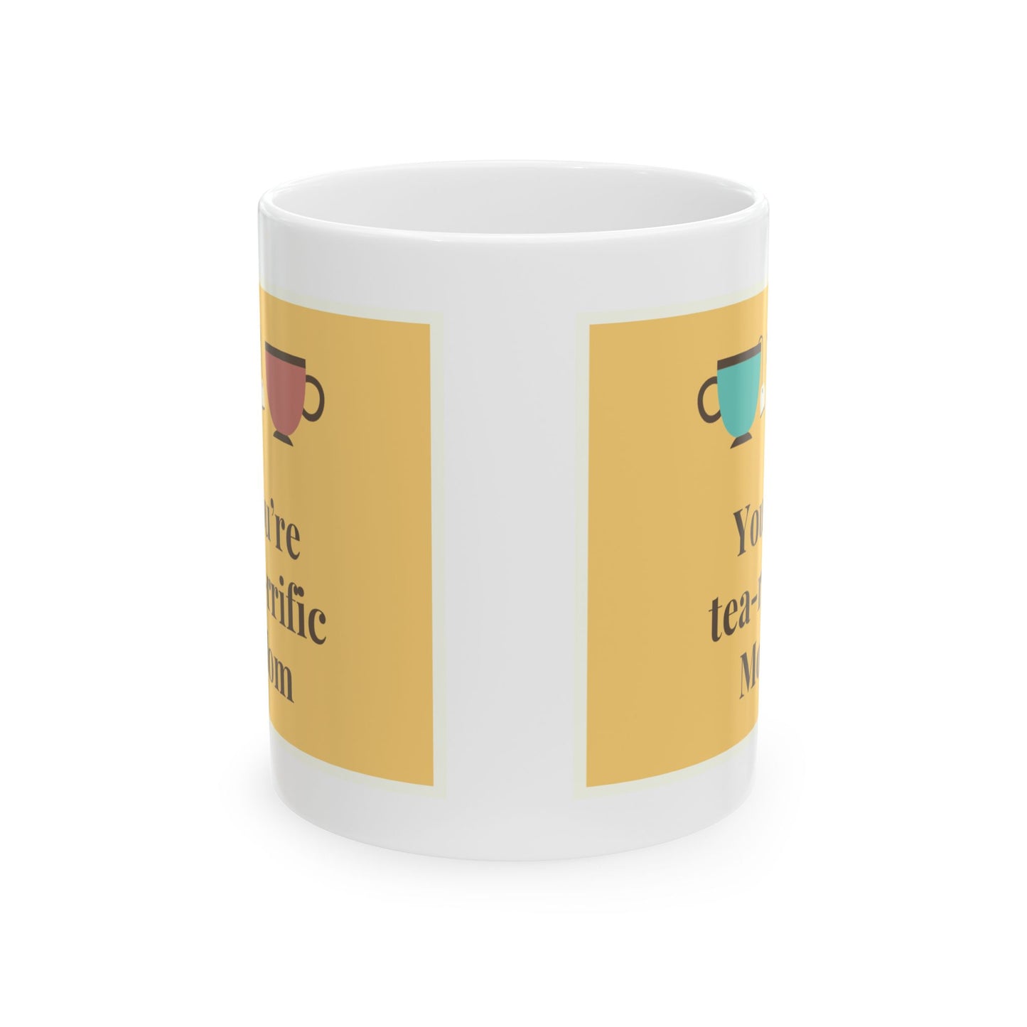 Terrific Mom Ceramic Mug, Funny Gift for Mom, Colorful Coffee Cup, Mother's Day Present, Love Quote Mug, Friendship Gift