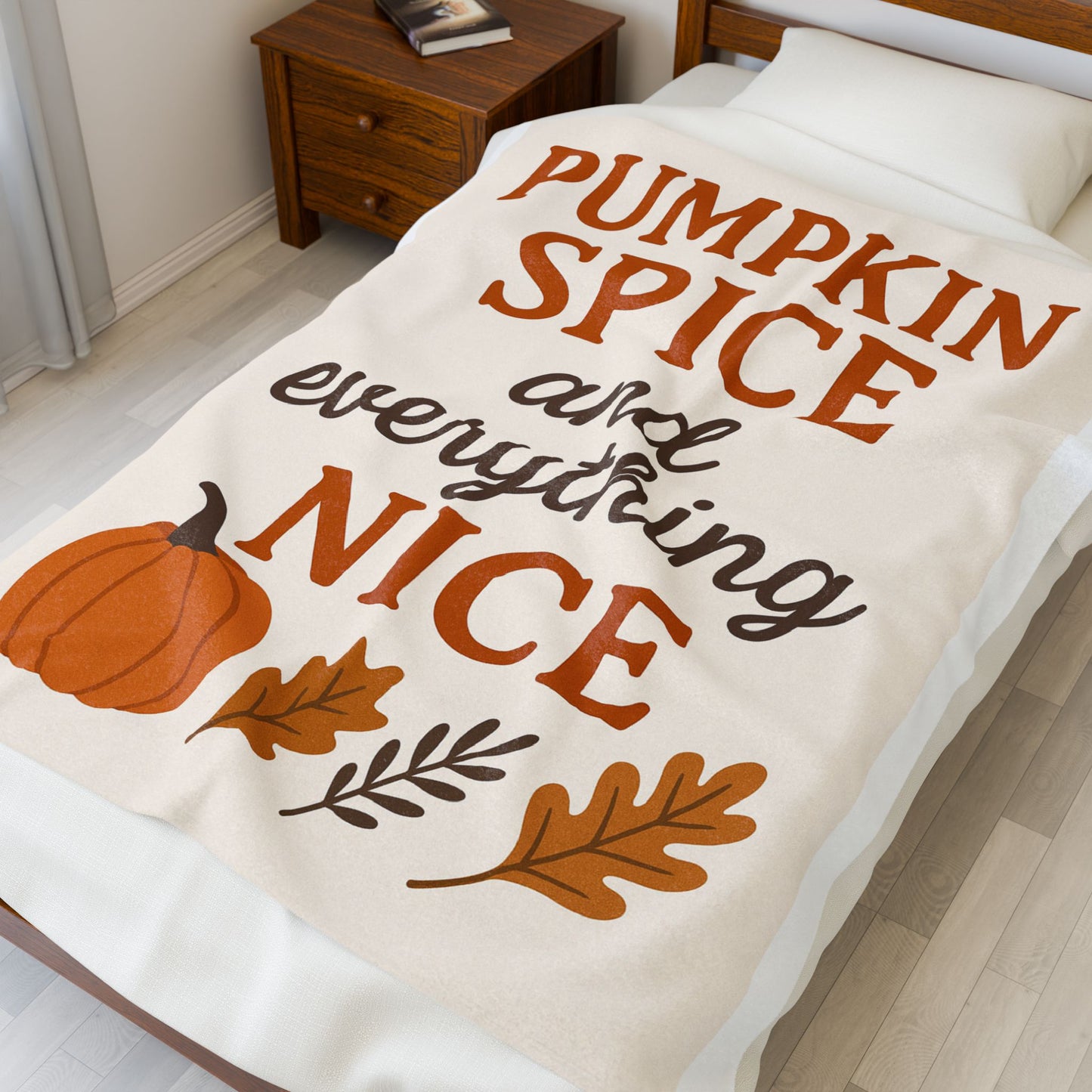 Cozy Pumpkin Spice Plush Blanket, Fall Decor, Seasonal Gift, Autumn Vibes, Home Comfort, Thanksgiving