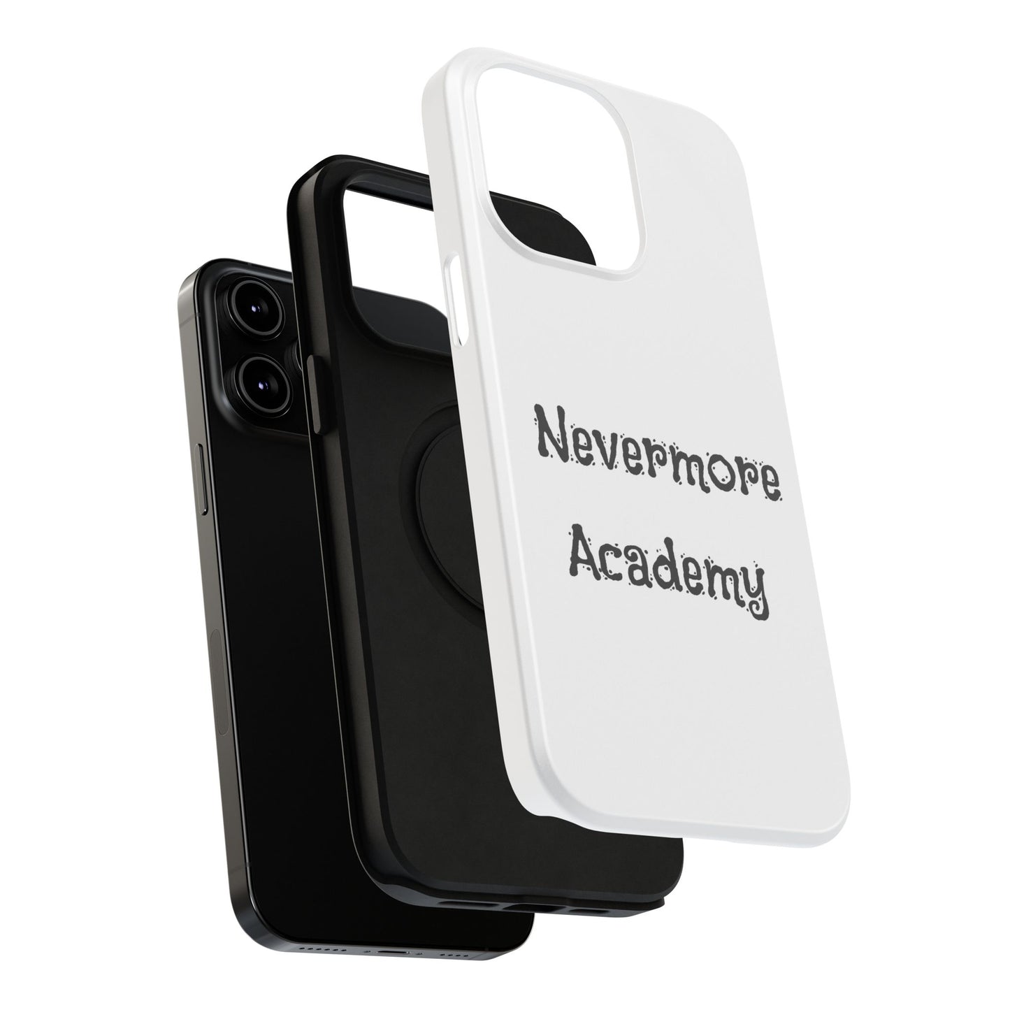 Nevermore Academy Impact-Resistant iPhone Case, Gothic Style Phone Cover, Wednesday
