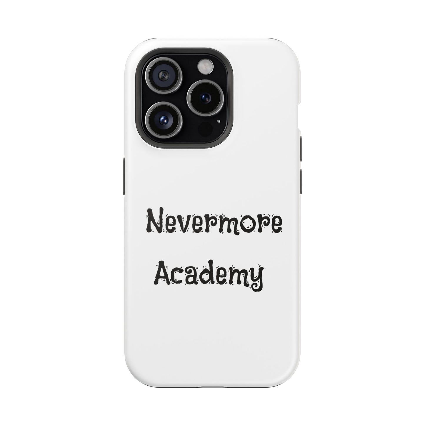 Nevermore Academy Impact-Resistant iPhone Case, Gothic Style Phone Cover, Wednesday