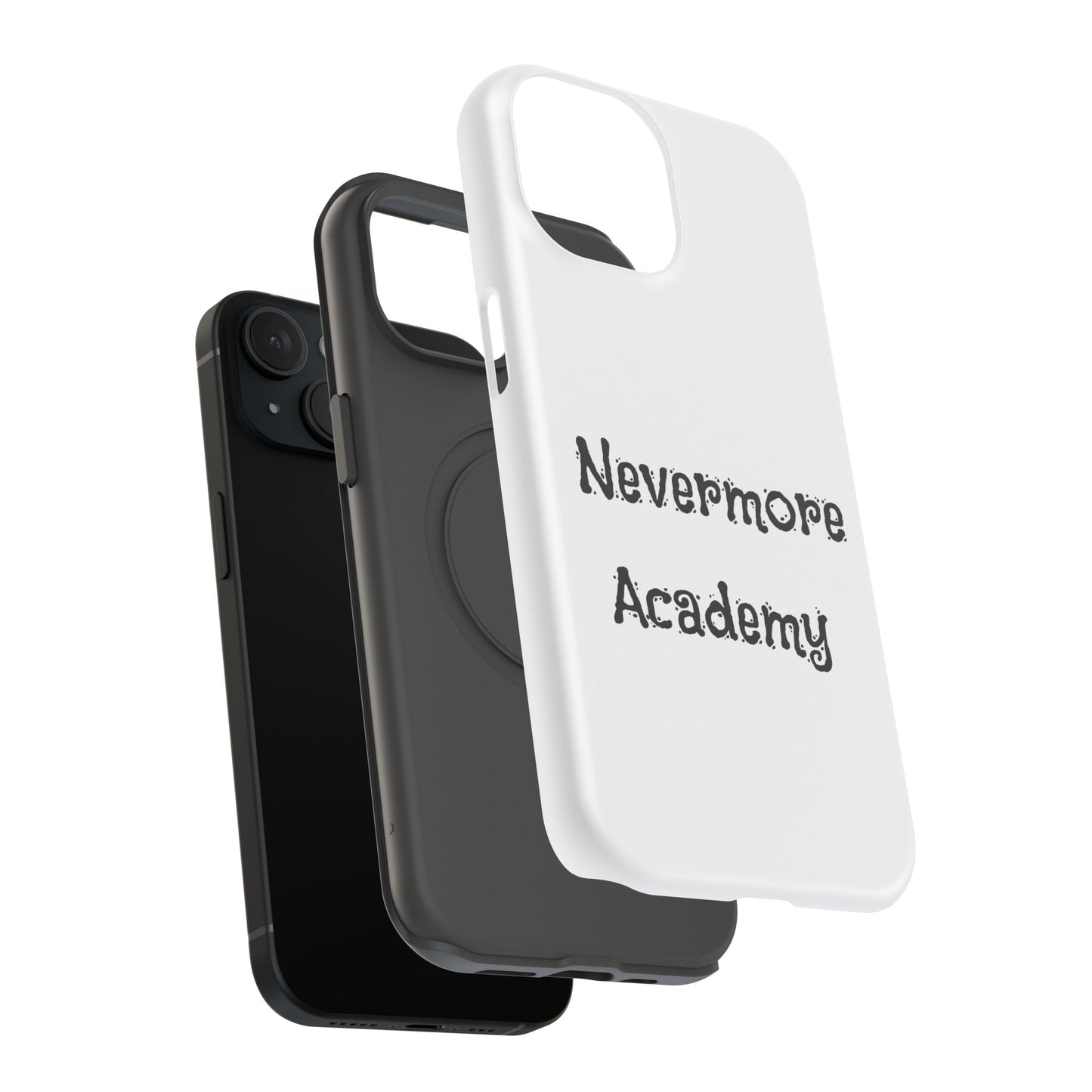 Nevermore Academy Impact-Resistant iPhone Case, Gothic Style Phone Cover, Wednesday