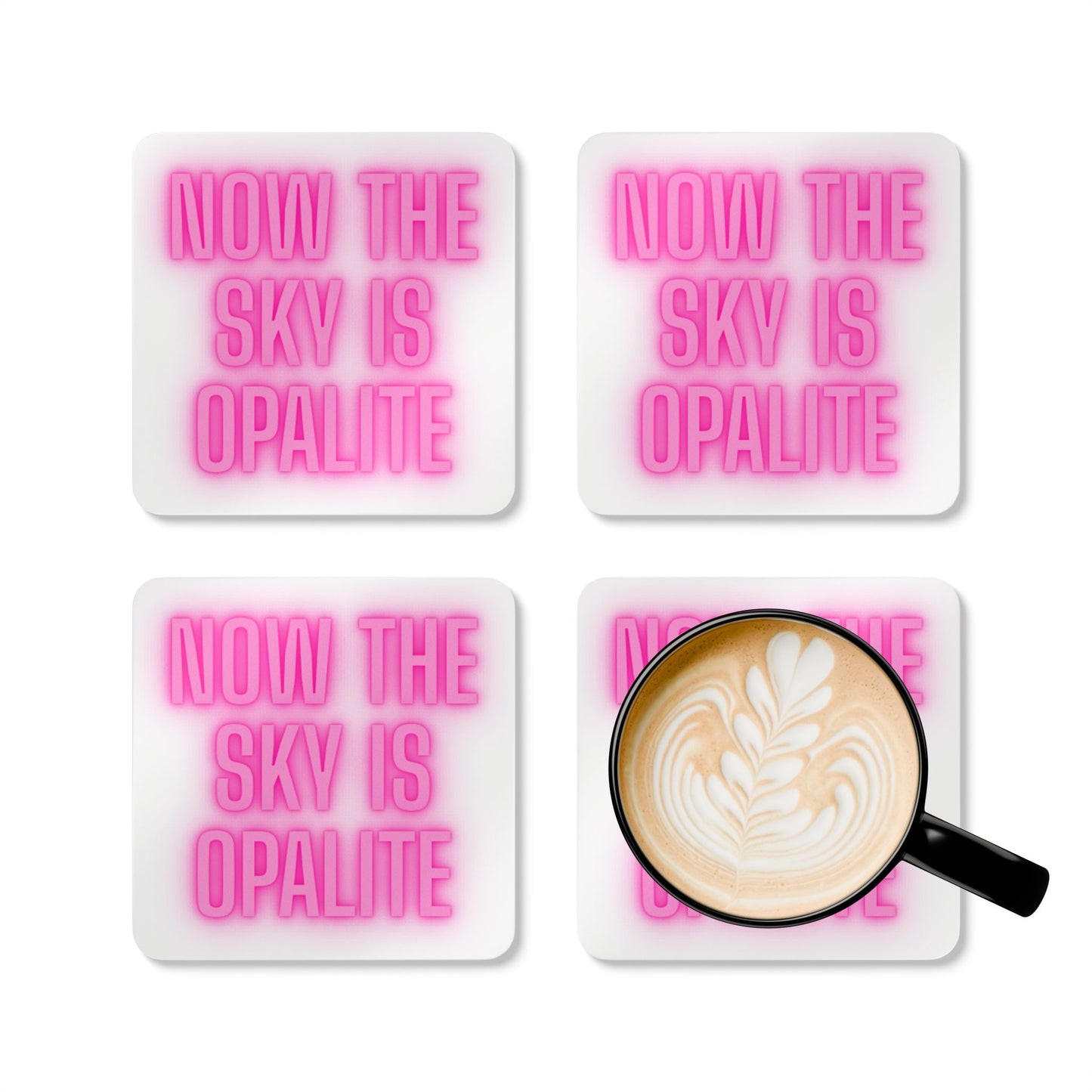 Cork Coaster Set of 4- "Now the Sky is Opalite" Swift