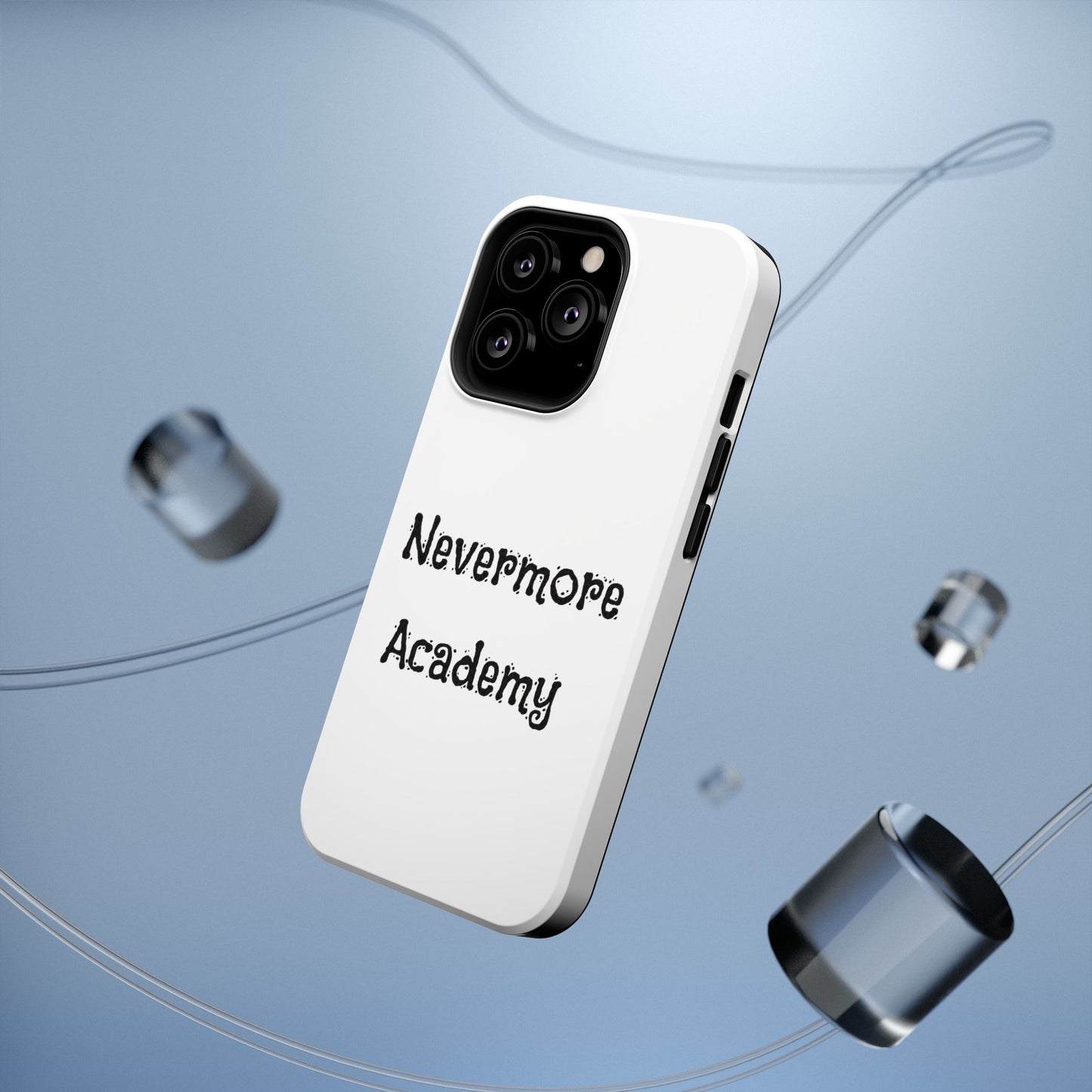 Nevermore Academy Impact-Resistant iPhone Case, Gothic Style Phone Cover, Wednesday