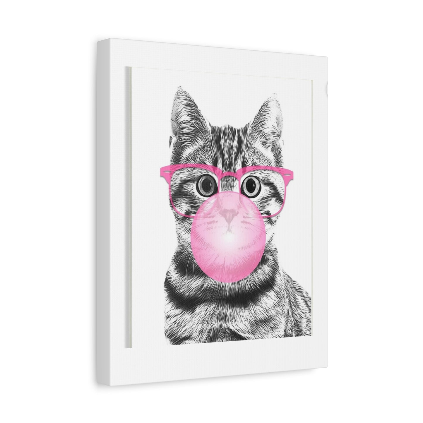 Whimsical Cat Wall Art Canvas Print, Cat Decor, Pet Lover Gift, Home Office Decor, Fun Animal Art