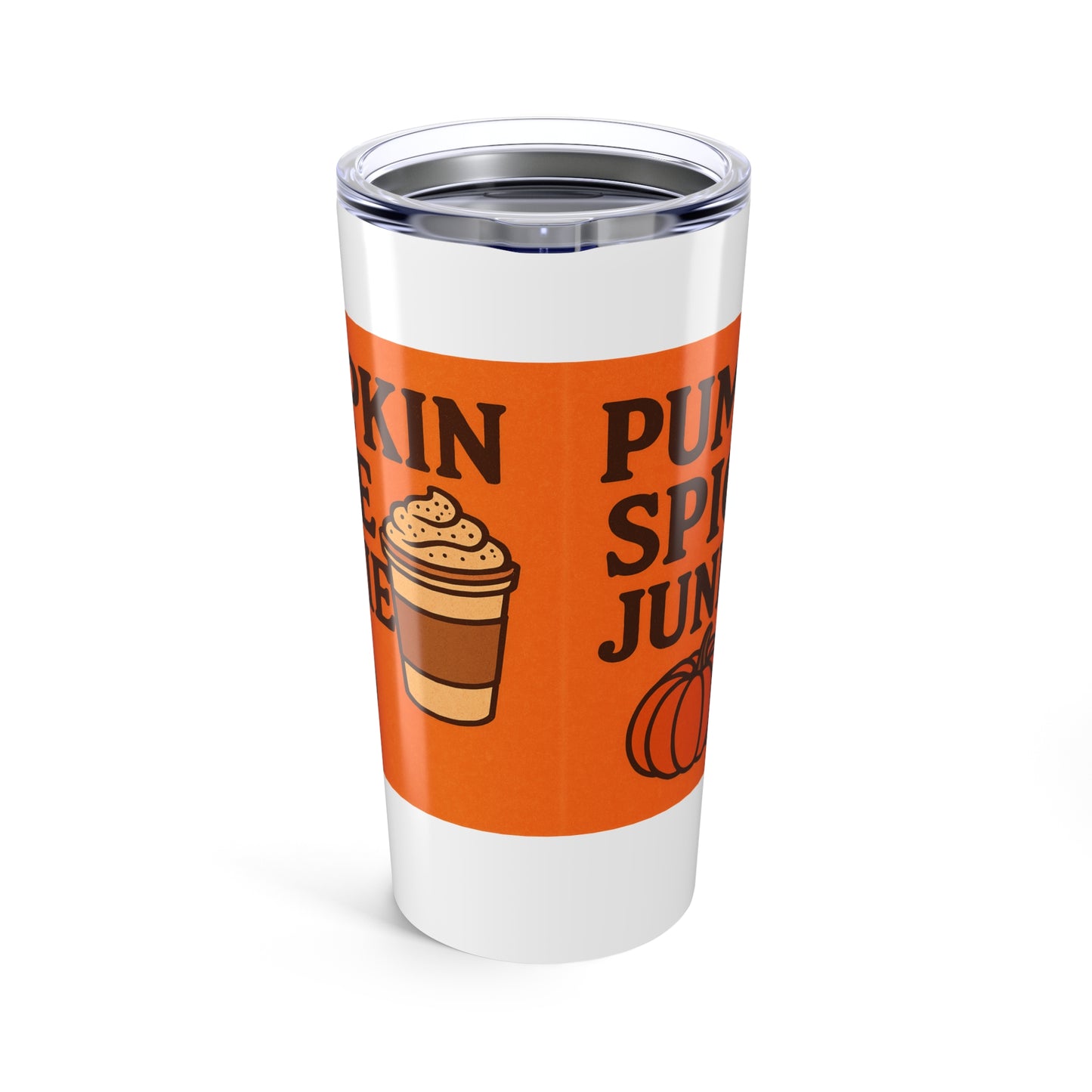 Pumpkin Spice Tumbler 20oz | Fall Coffee Mug, Autumn Drinkware, Halloween Gift, Seasonal Travel Cup, Cozy Season Accessory