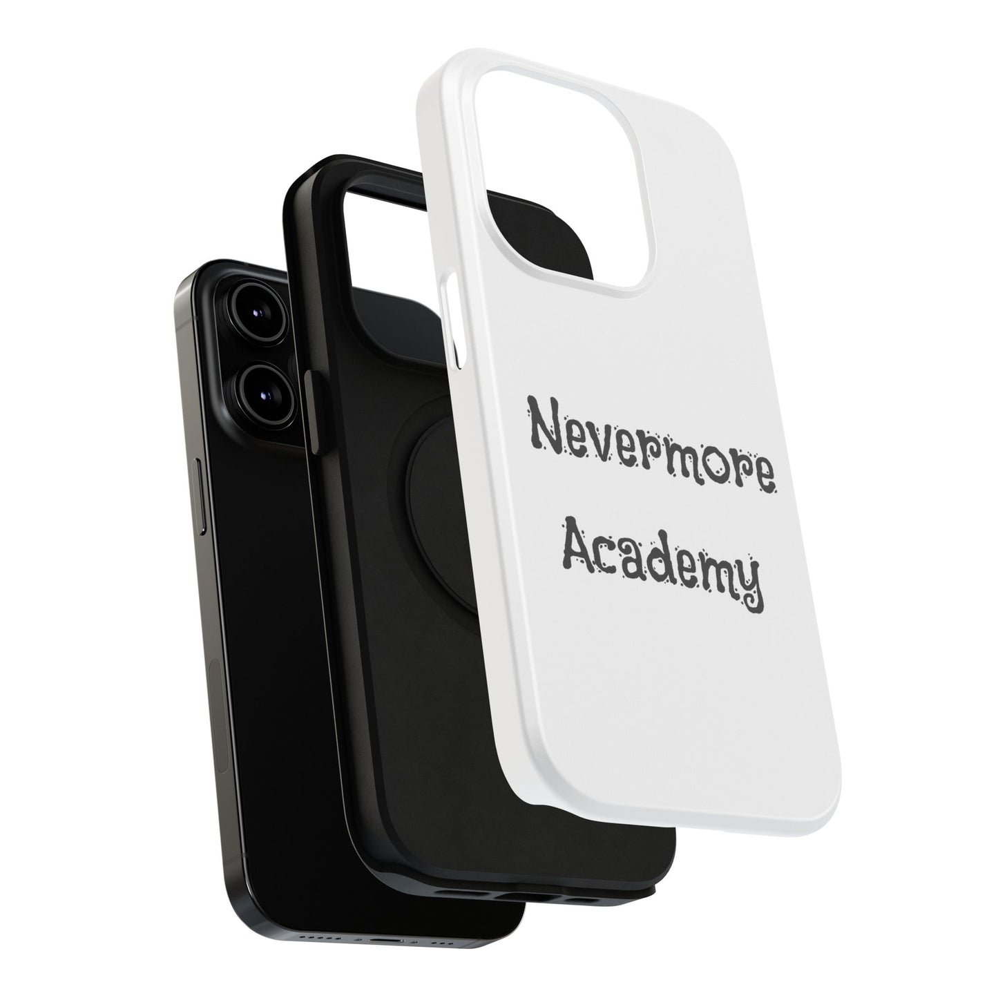 Nevermore Academy Impact-Resistant iPhone Case, Gothic Style Phone Cover, Wednesday