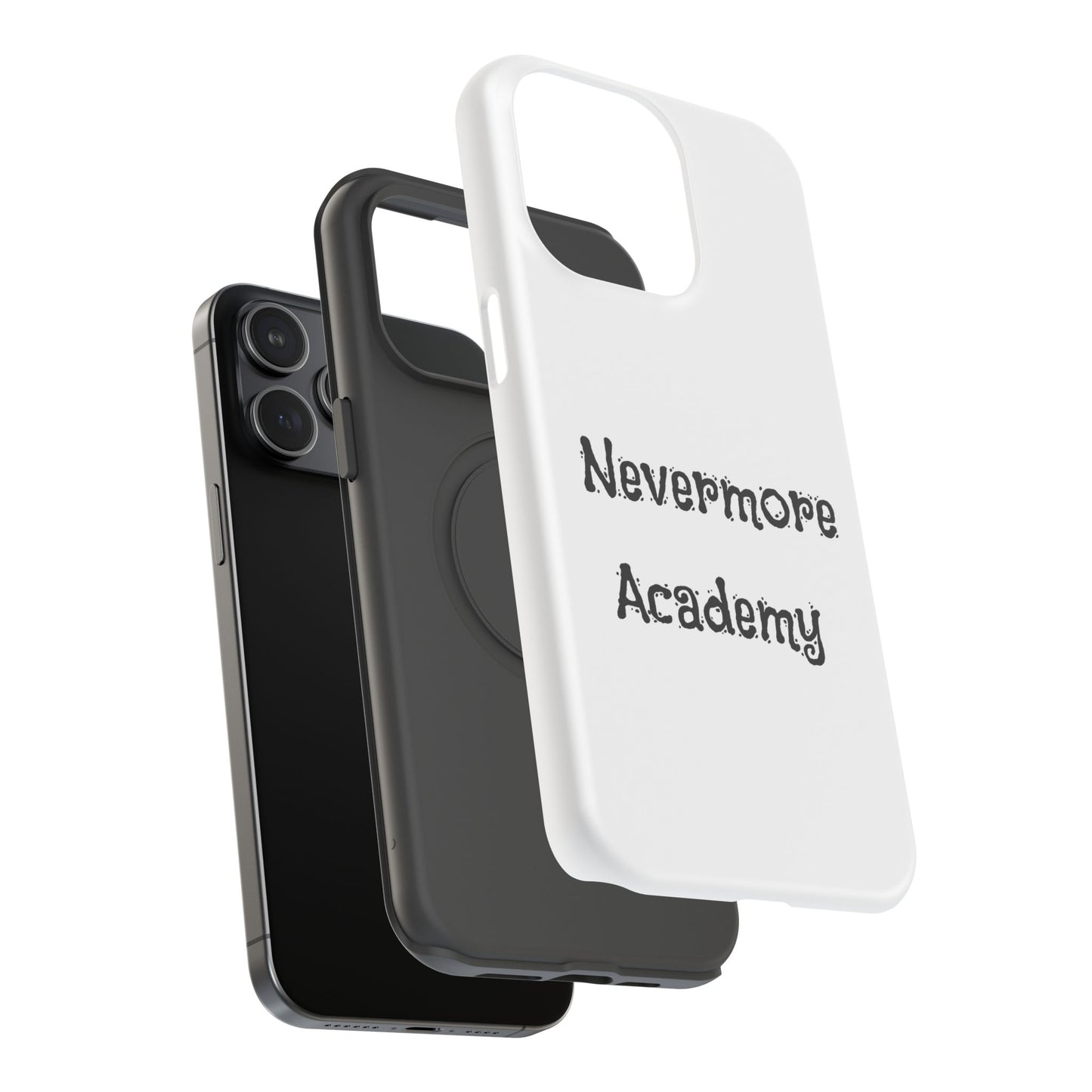 Nevermore Academy Impact-Resistant iPhone Case, Gothic Style Phone Cover, Wednesday
