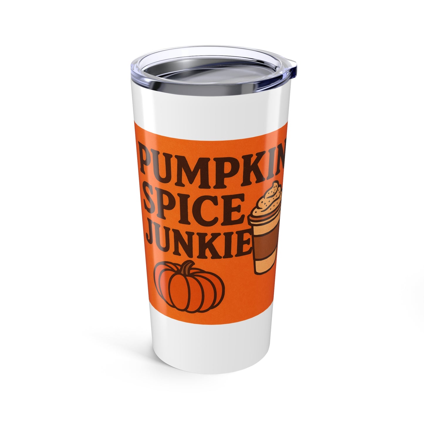 Pumpkin Spice Tumbler 20oz | Fall Coffee Mug, Autumn Drinkware, Halloween Gift, Seasonal Travel Cup, Cozy Season Accessory