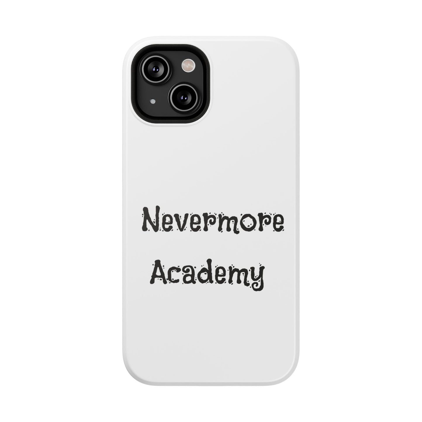 Nevermore Academy Impact-Resistant iPhone Case, Gothic Style Phone Cover, Wednesday