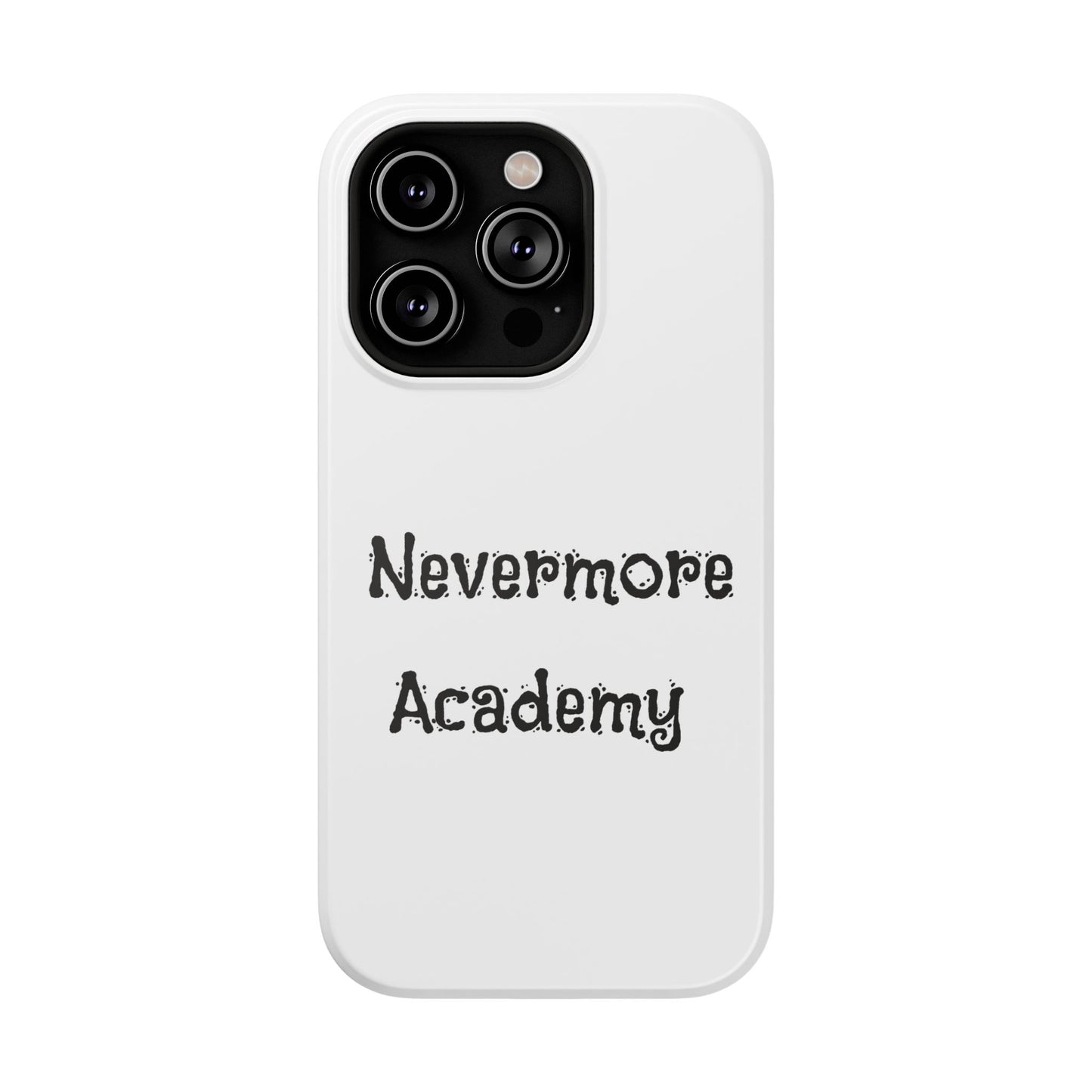 Nevermore Academy Impact-Resistant iPhone Case, Gothic Style Phone Cover, Wednesday