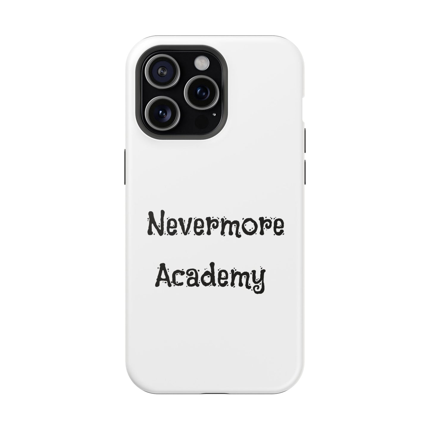 Nevermore Academy Impact-Resistant iPhone Case, Gothic Style Phone Cover, Wednesday