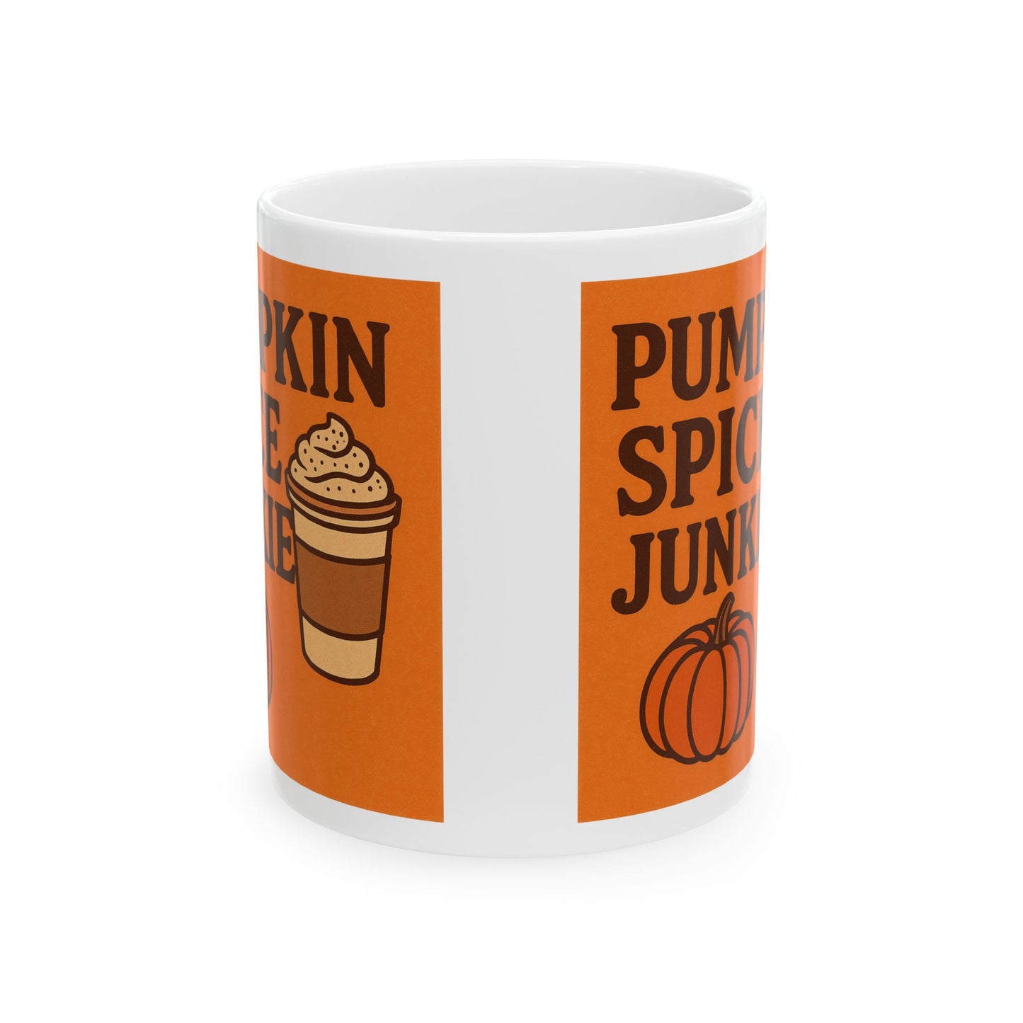 Pumpkin Spice Junkie Mug, Fall Coffee Mug, Autumn Gift, Cute Ceramic Mug, Halloween Decor, Cozy Drinkware, Seasonal Coffee Cup