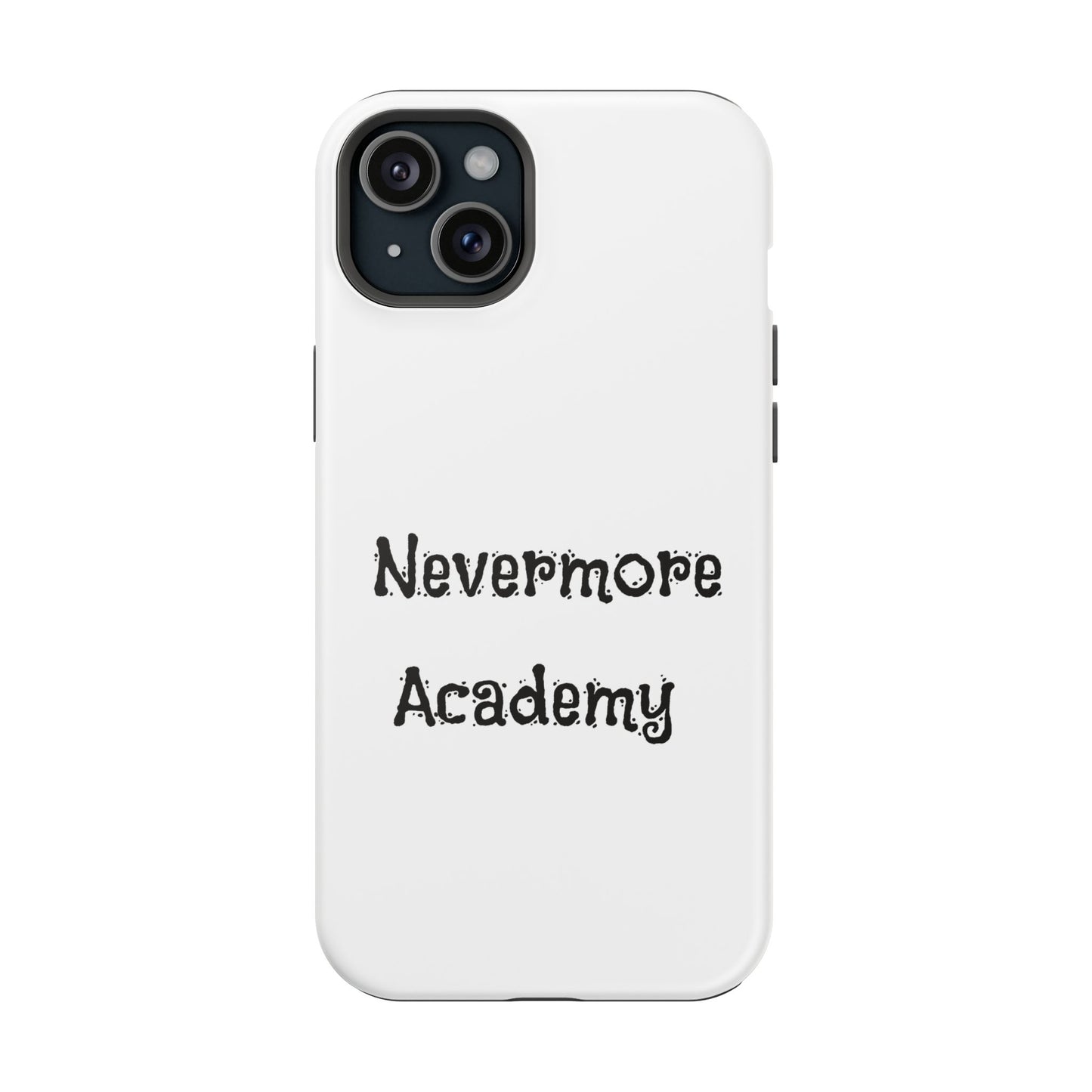 Nevermore Academy Impact-Resistant iPhone Case, Gothic Style Phone Cover, Wednesday