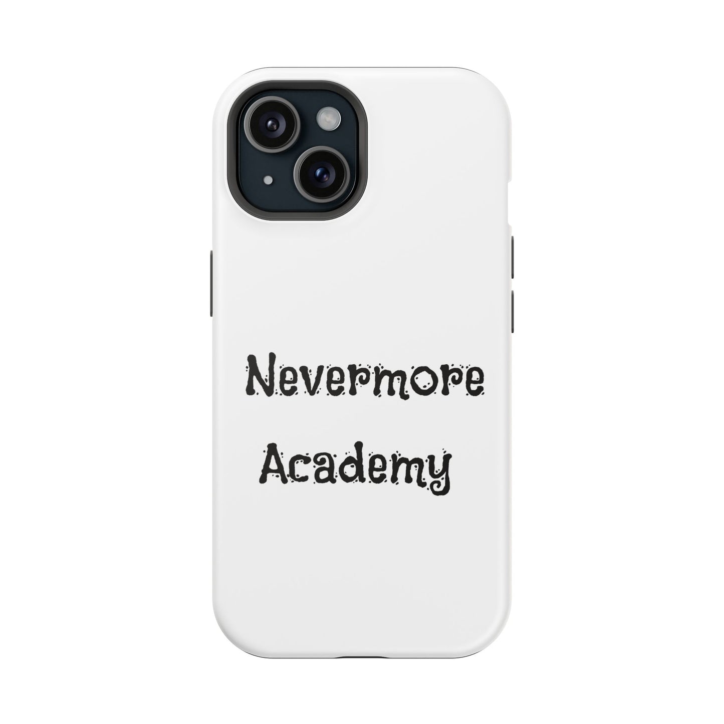 Nevermore Academy Impact-Resistant iPhone Case, Gothic Style Phone Cover, Wednesday