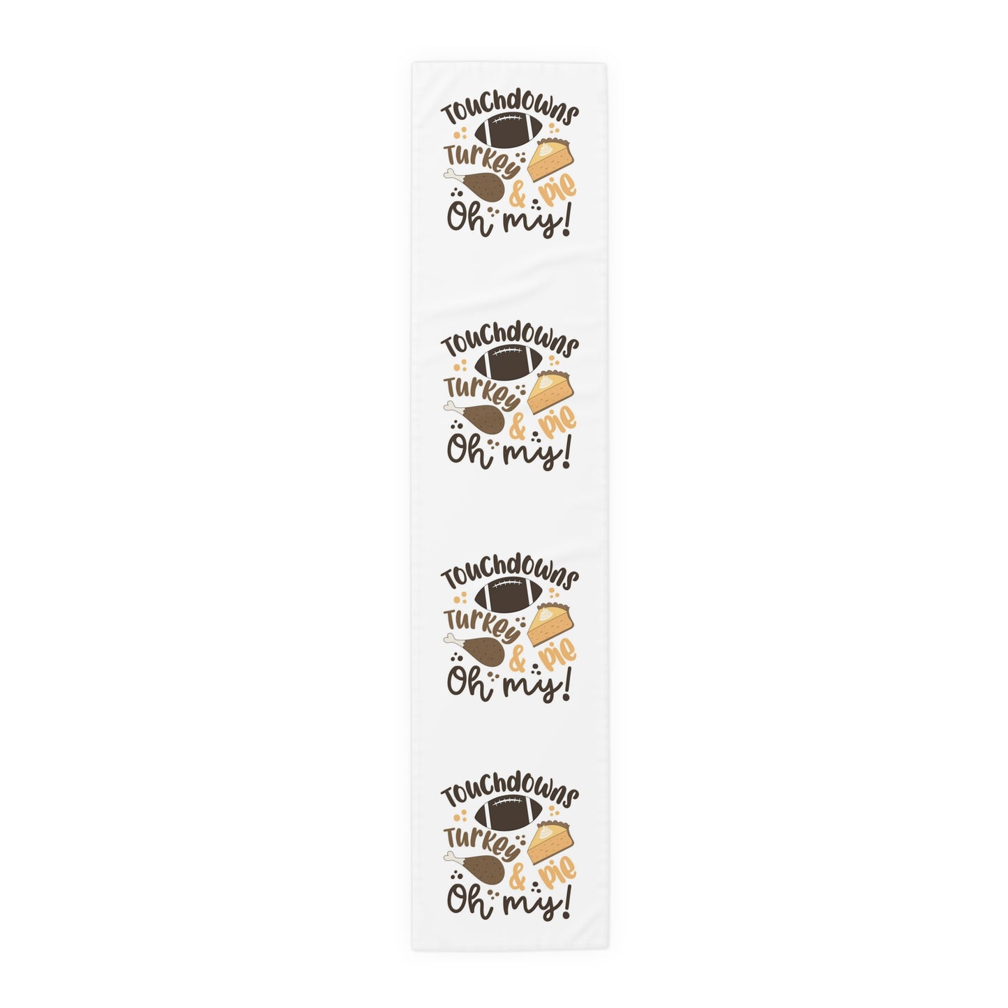 Thanksgiving Table Runner - Touchdowns, Turkey & Pie, Holiday Decor, Festive Table Setting, Fall Celebration