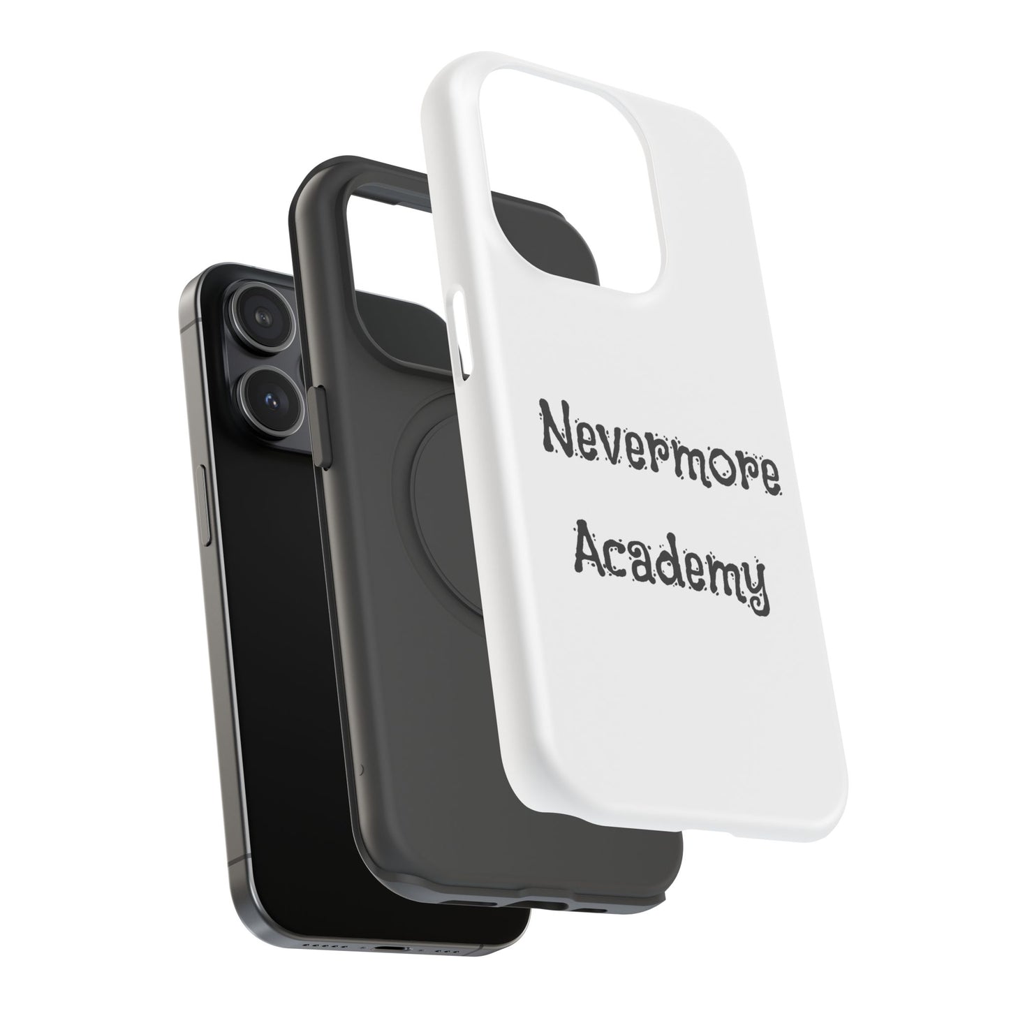 Nevermore Academy Impact-Resistant iPhone Case, Gothic Style Phone Cover, Wednesday