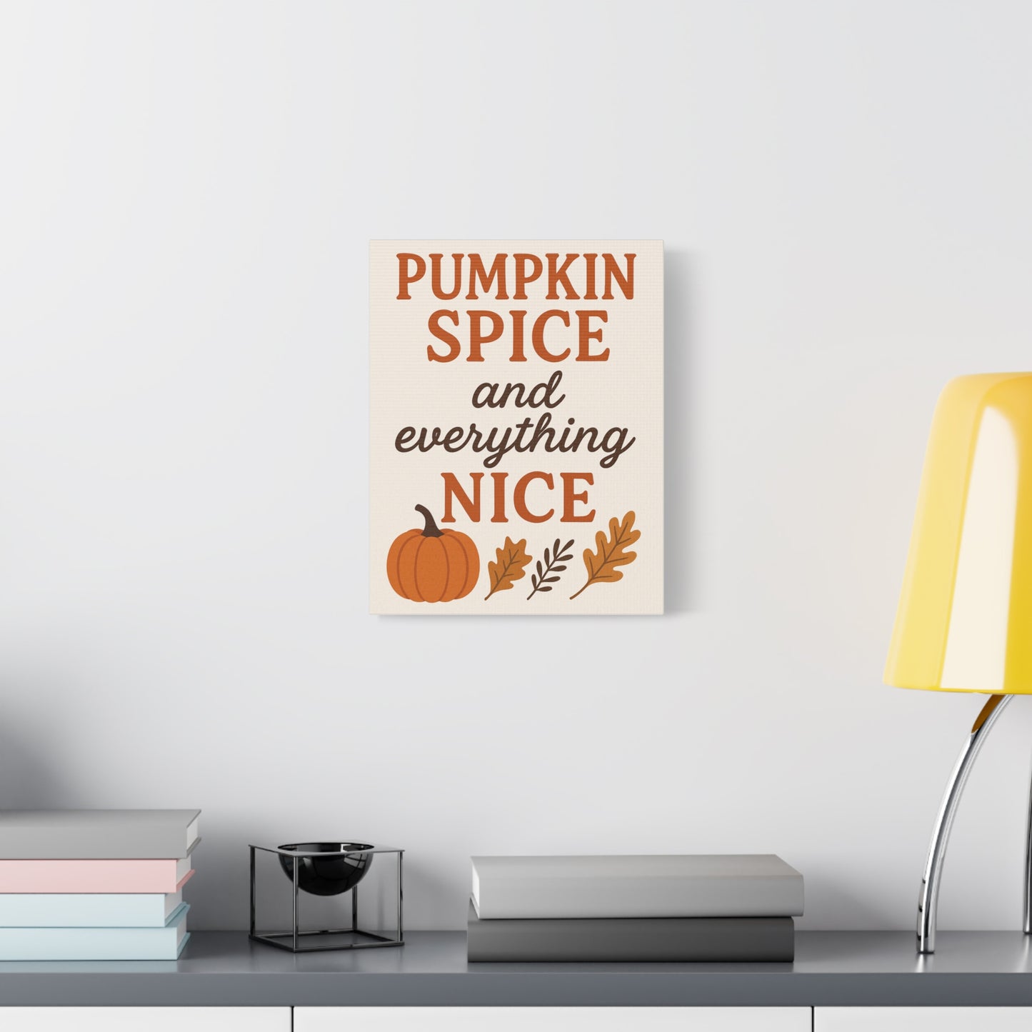 Pumpkin Spice Canvas Art, Fall Decor, Autumn Wall Art, Cozy Home Decoration, Seasonal Poster, Thanksgiving Gift