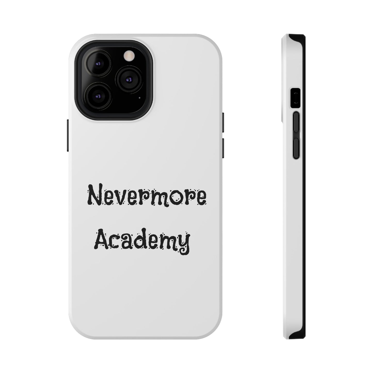Nevermore Academy Impact-Resistant iPhone Case, Gothic Style Phone Cover, Wednesday