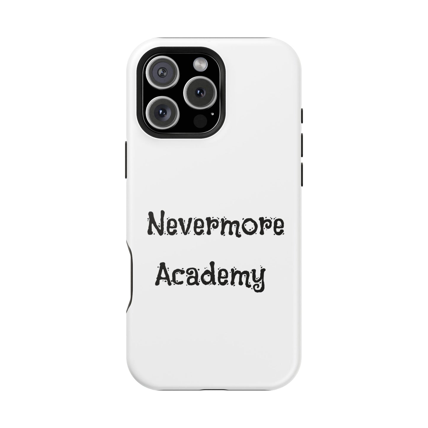Nevermore Academy Impact-Resistant iPhone Case, Gothic Style Phone Cover, Wednesday