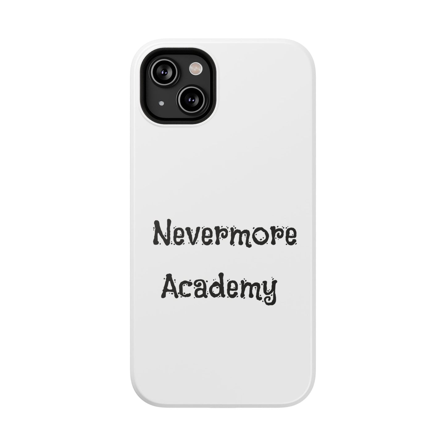 Nevermore Academy Impact-Resistant iPhone Case, Gothic Style Phone Cover, Wednesday