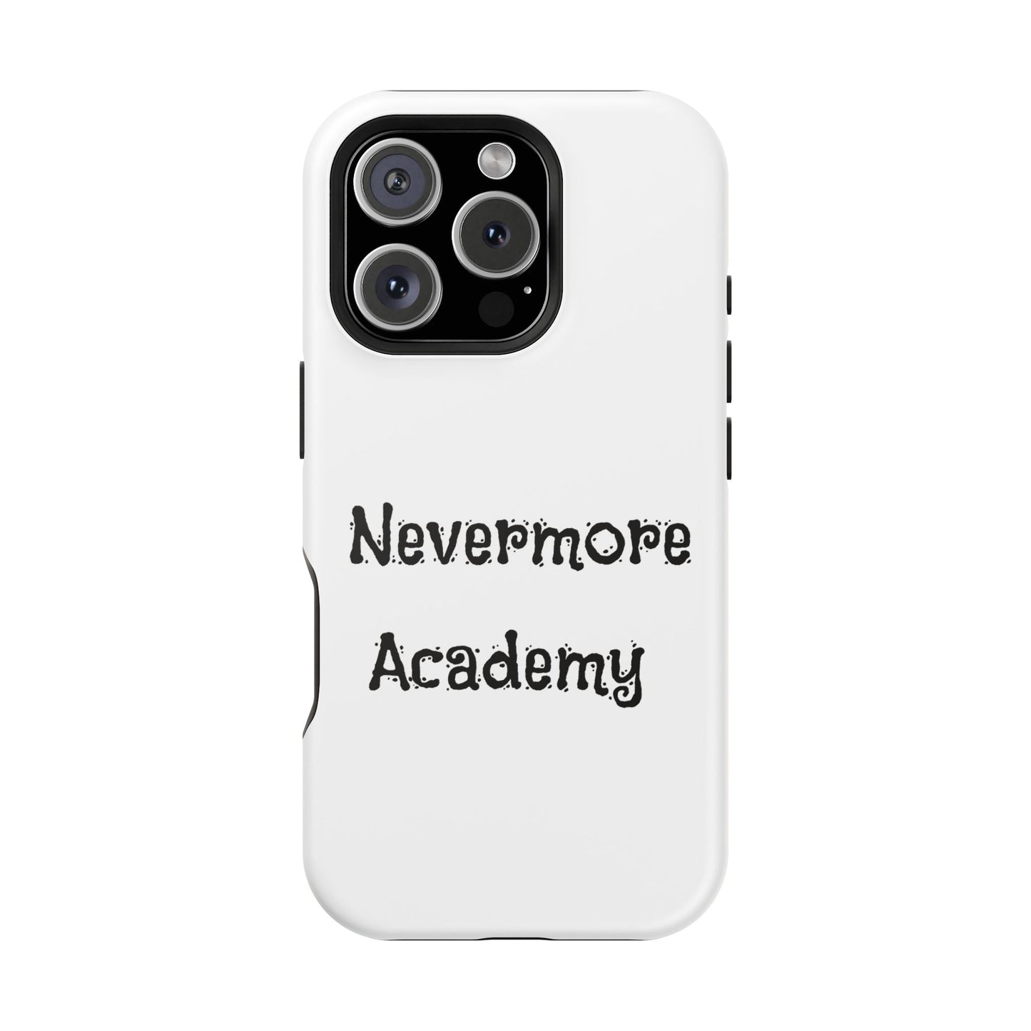 Nevermore Academy Impact-Resistant iPhone Case, Gothic Style Phone Cover, Wednesday