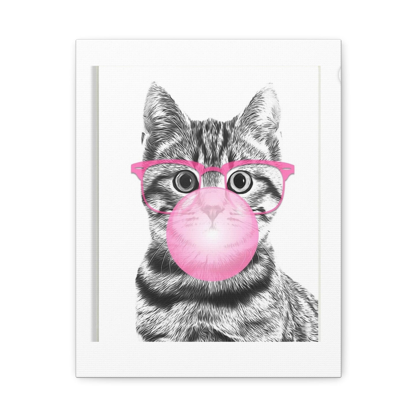Whimsical Cat Wall Art Canvas Print, Cat Decor, Pet Lover Gift, Home Office Decor, Fun Animal Art