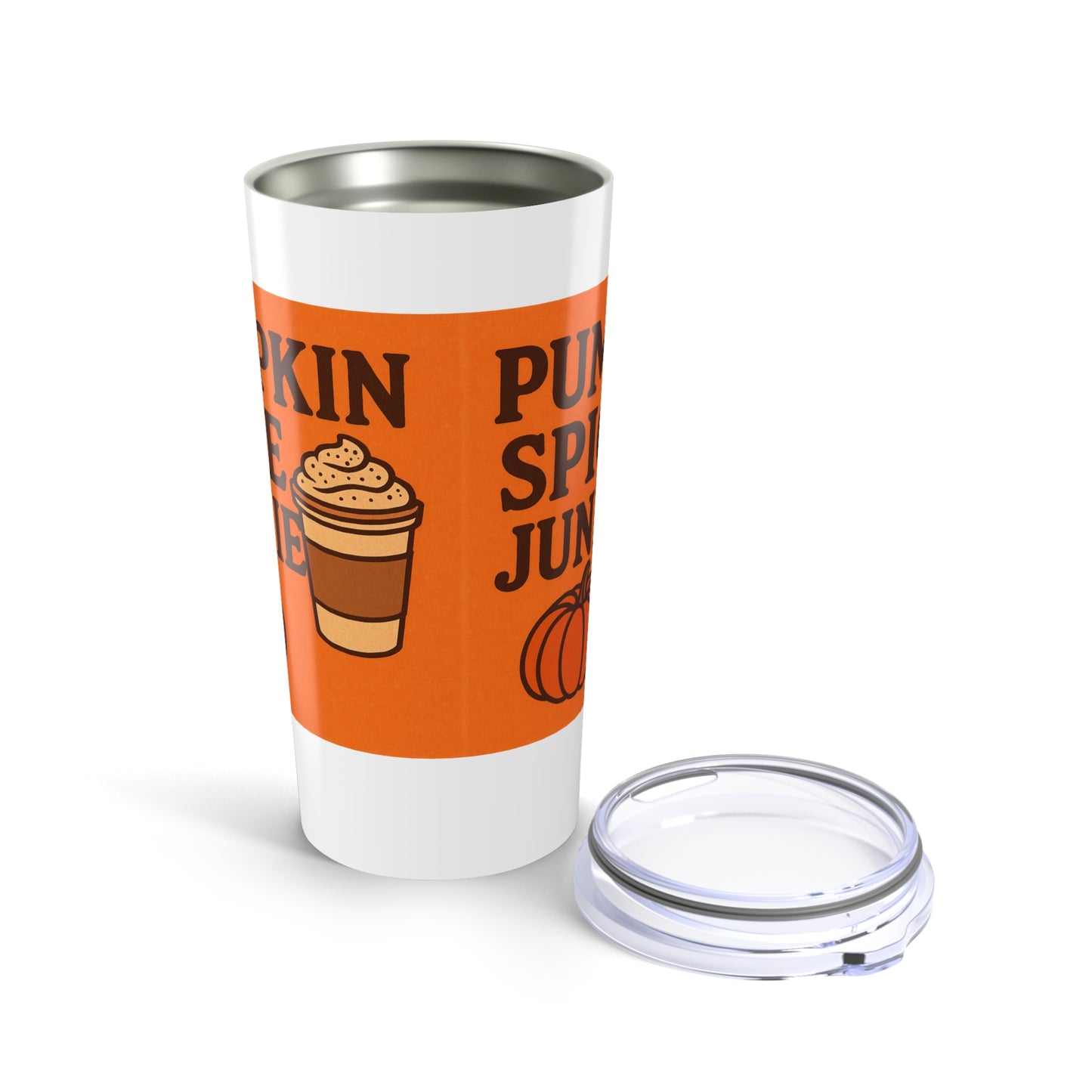 Pumpkin Spice Tumbler 20oz | Fall Coffee Mug, Autumn Drinkware, Halloween Gift, Seasonal Travel Cup, Cozy Season Accessory