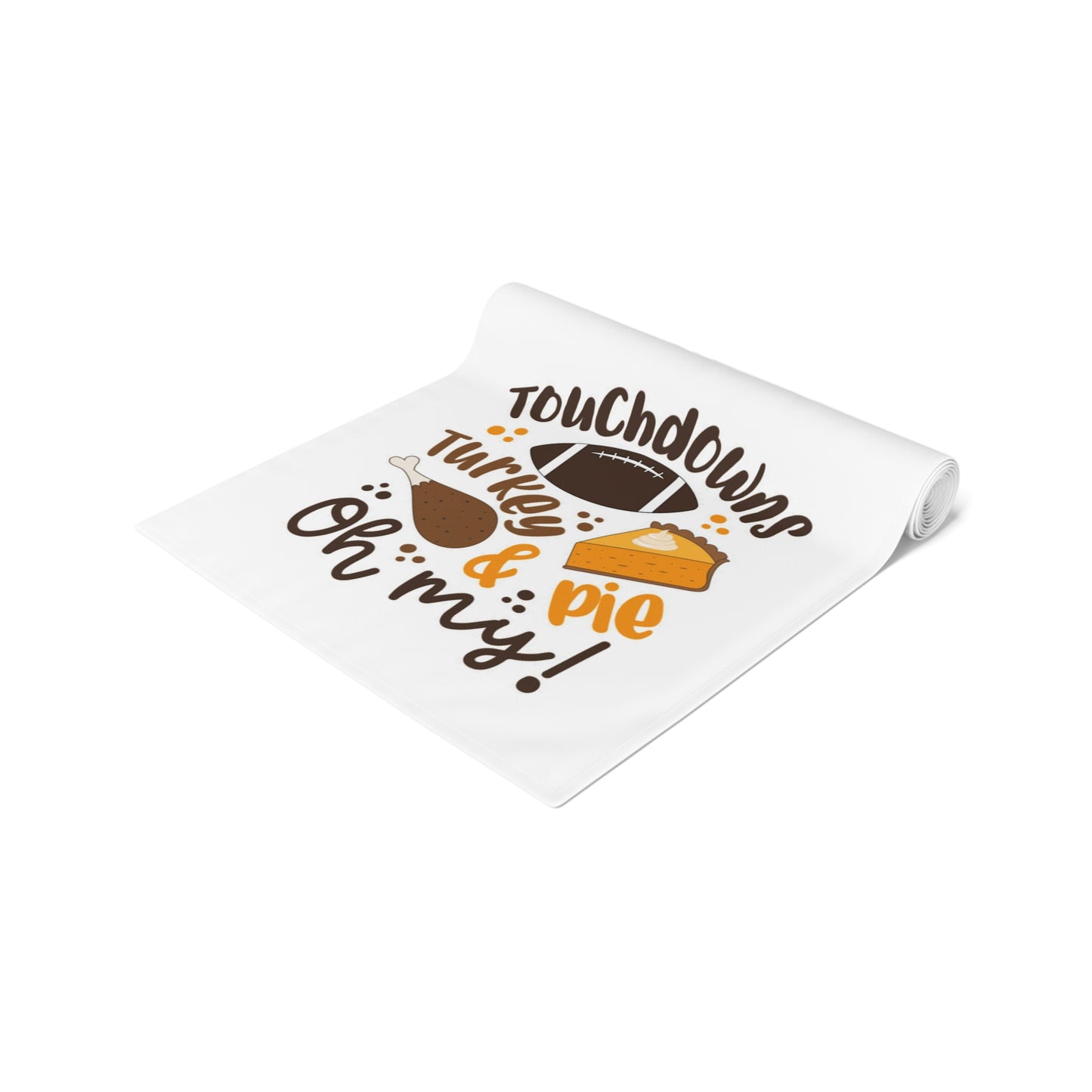 Thanksgiving Table Runner - Touchdowns, Turkey & Pie, Holiday Decor, Festive Table Setting, Fall Celebration