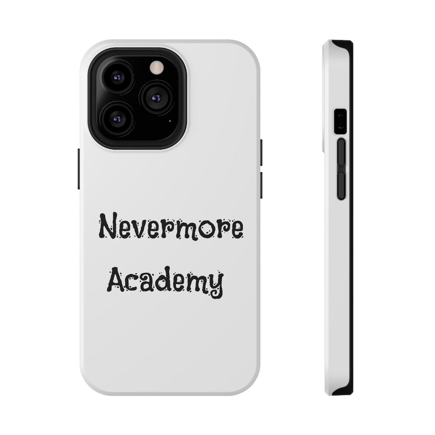 Nevermore Academy Impact-Resistant iPhone Case, Gothic Style Phone Cover, Wednesday