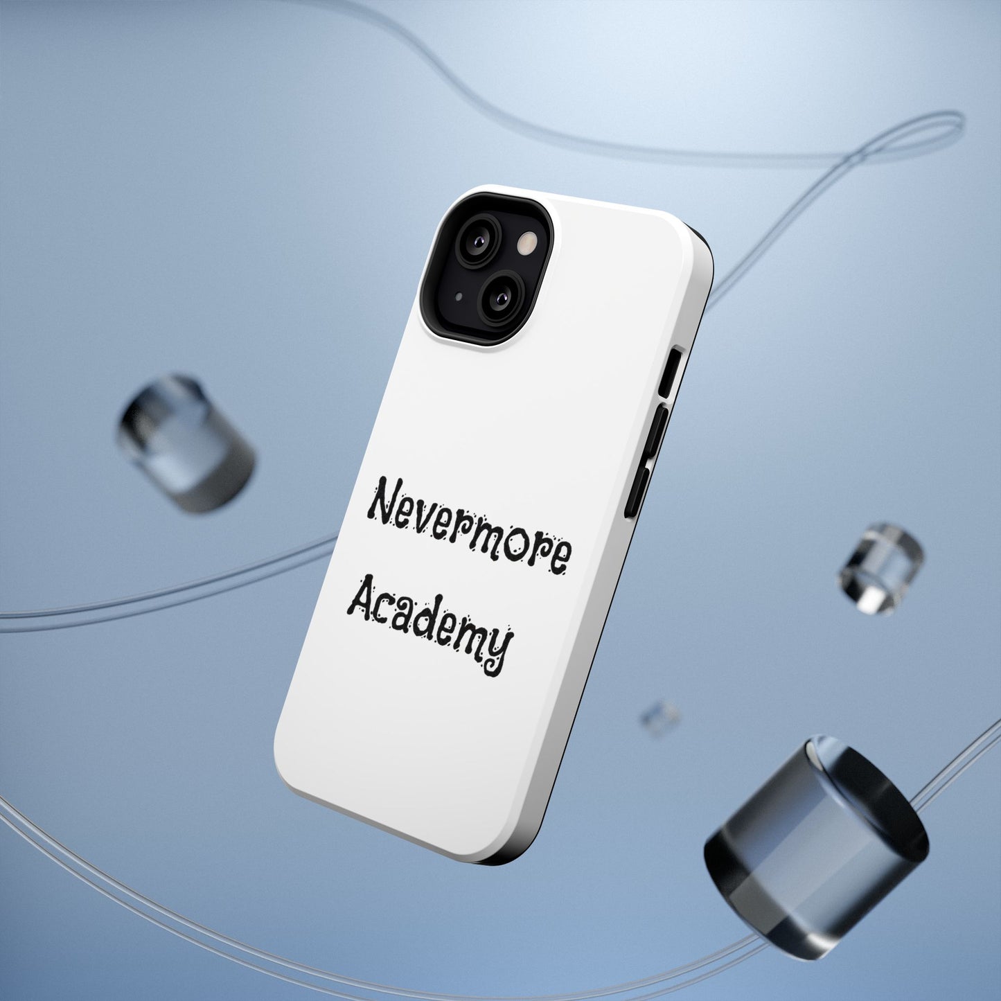 Nevermore Academy Impact-Resistant iPhone Case, Gothic Style Phone Cover, Wednesday
