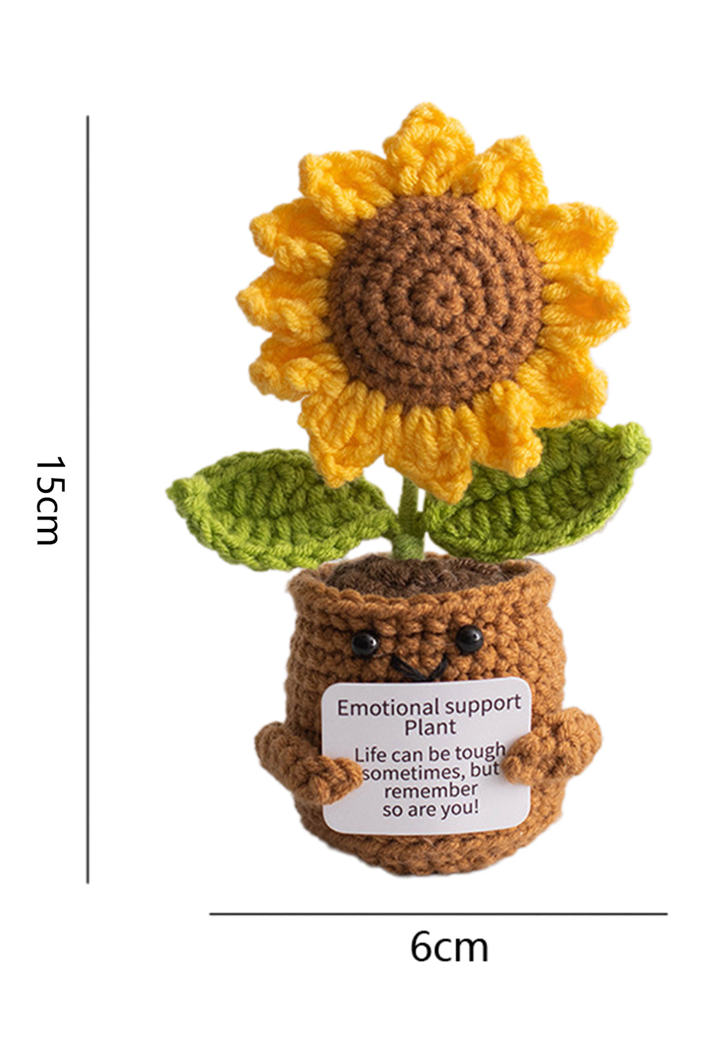 Emotional Support Cute Crochet Flower Pot