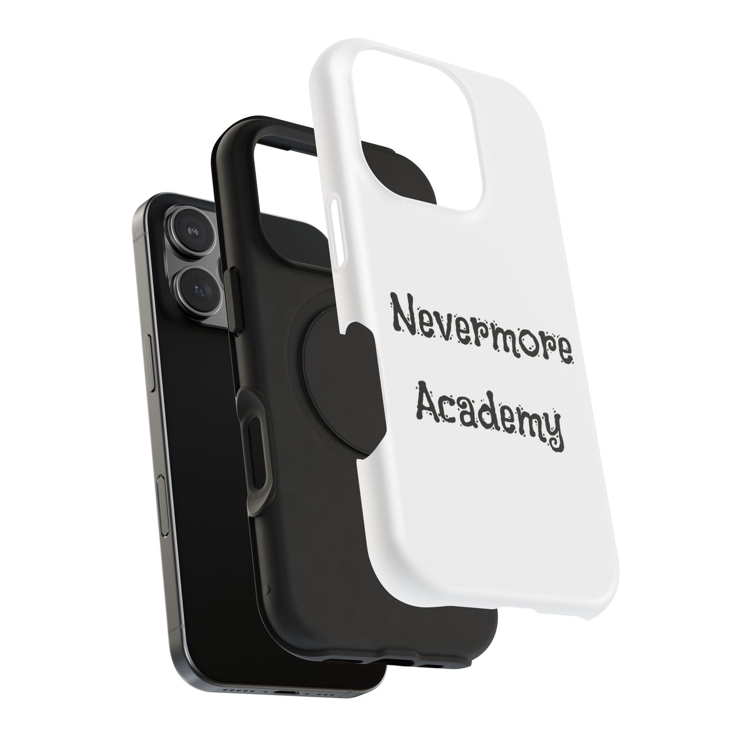 Nevermore Academy Impact-Resistant iPhone Case, Gothic Style Phone Cover, Wednesday