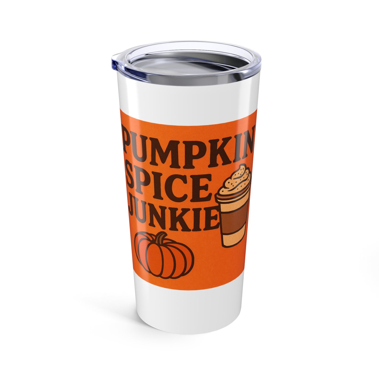 Pumpkin Spice Tumbler 20oz | Fall Coffee Mug, Autumn Drinkware, Halloween Gift, Seasonal Travel Cup, Cozy Season Accessory