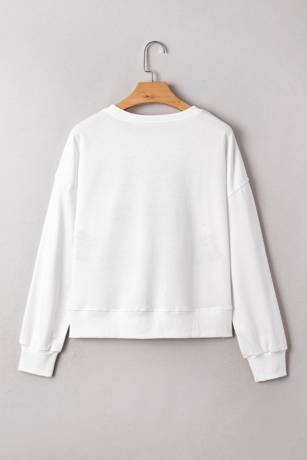 White CLASSY UNTIL KICKOFF Letter Graphic Loose Sweatshirt football