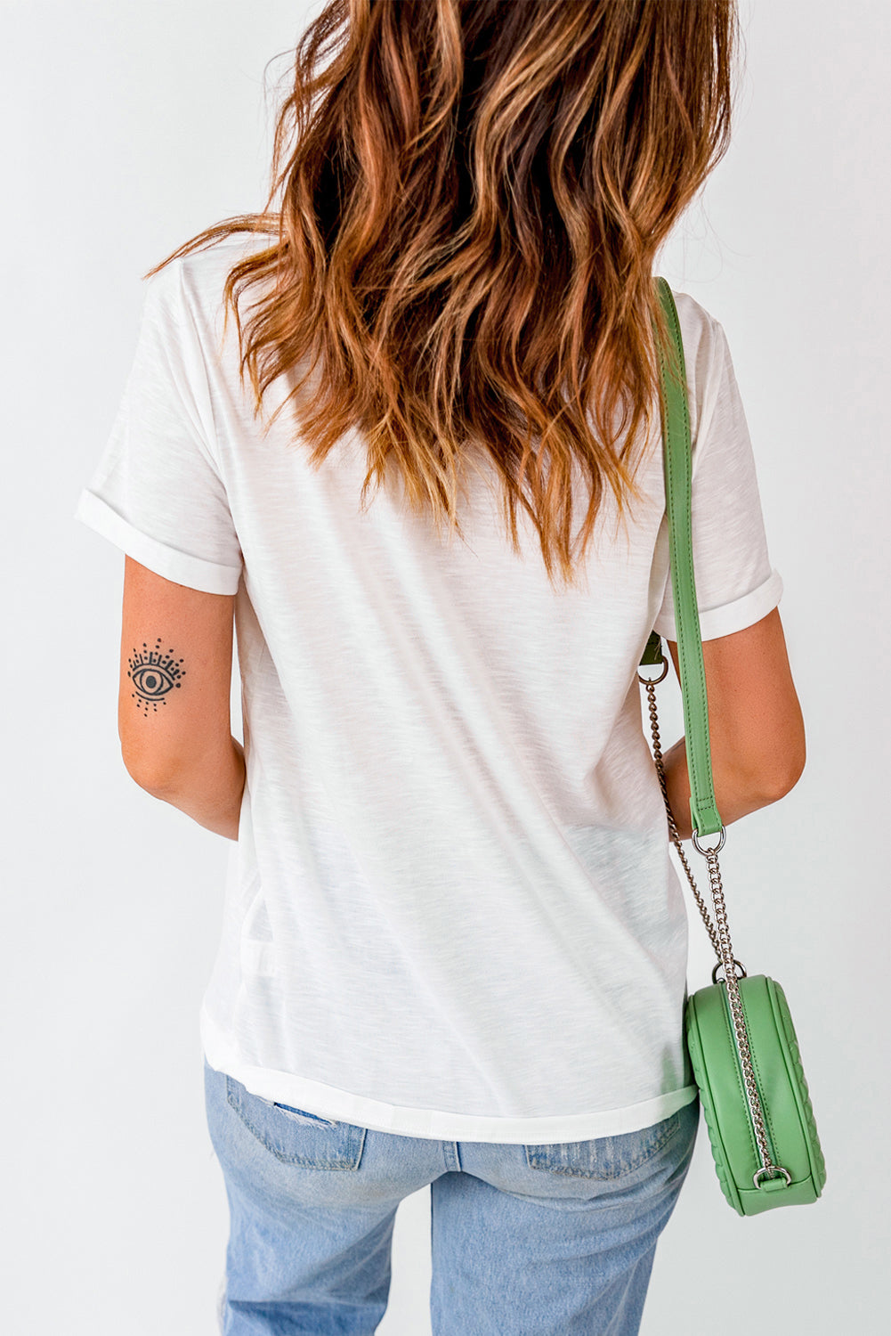 White FOREVER CHASING SUNSETS Floral Print T Shirt