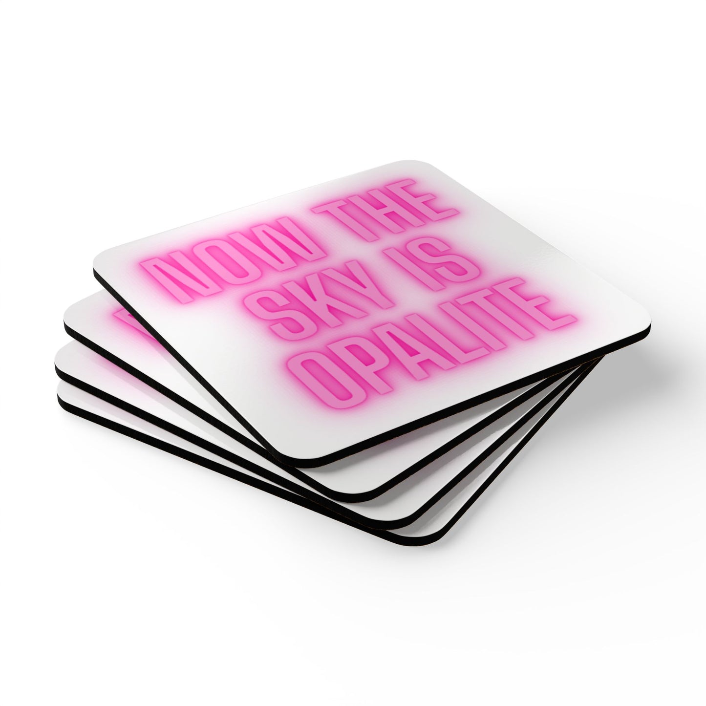 Cork Coaster Set of 4- "Now the Sky is Opalite" Swift