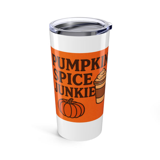 Pumpkin Spice Tumbler 20oz | Fall Coffee Mug, Autumn Drinkware, Halloween Gift, Seasonal Travel Cup, Cozy Season Accessory
