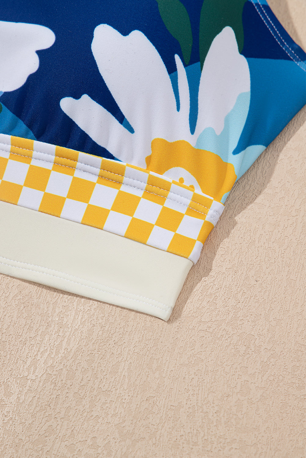 Green Floral Print Racerback High Waist Bikini Swimwear