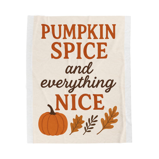 Cozy Pumpkin Spice Plush Blanket, Fall Decor, Seasonal Gift, Autumn Vibes, Home Comfort, Thanksgiving