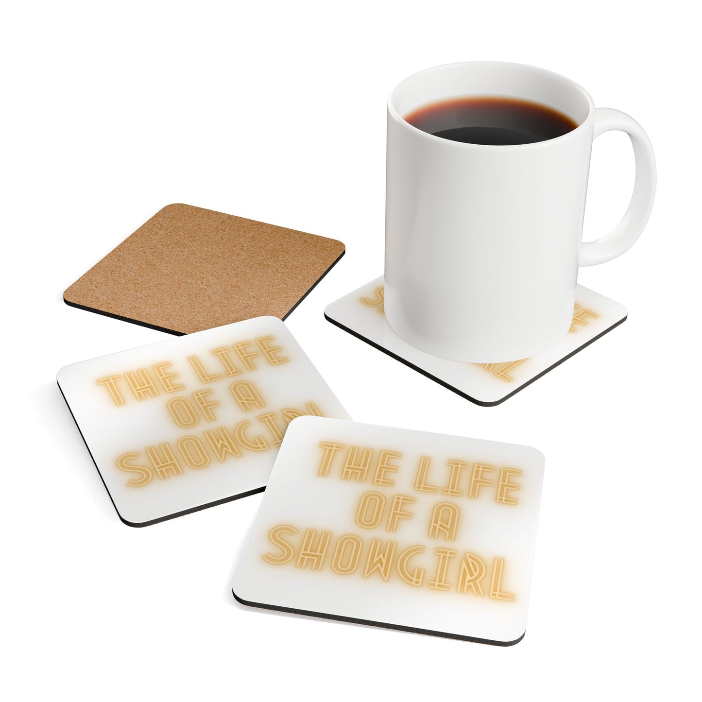 Corkwood Coaster Set of 4 The Life of a Showgirl Swift