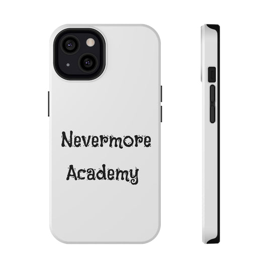 Nevermore Academy Impact-Resistant iPhone Case, Gothic Style Phone Cover, Wednesday
