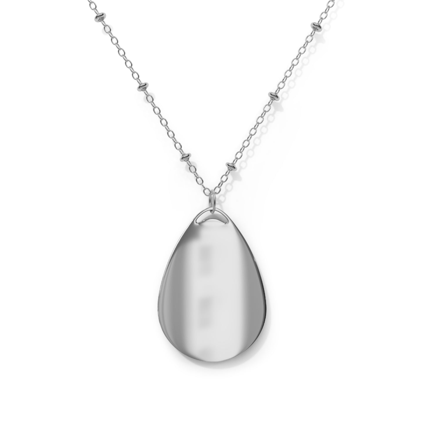 Engraved Oval Heart Necklace – Personalized 'Best Mom Ever' Pendant Mother’s Day gift for her