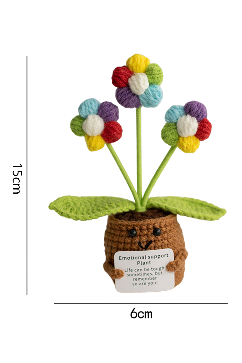 Emotional Support Cute Crochet Flower Pot