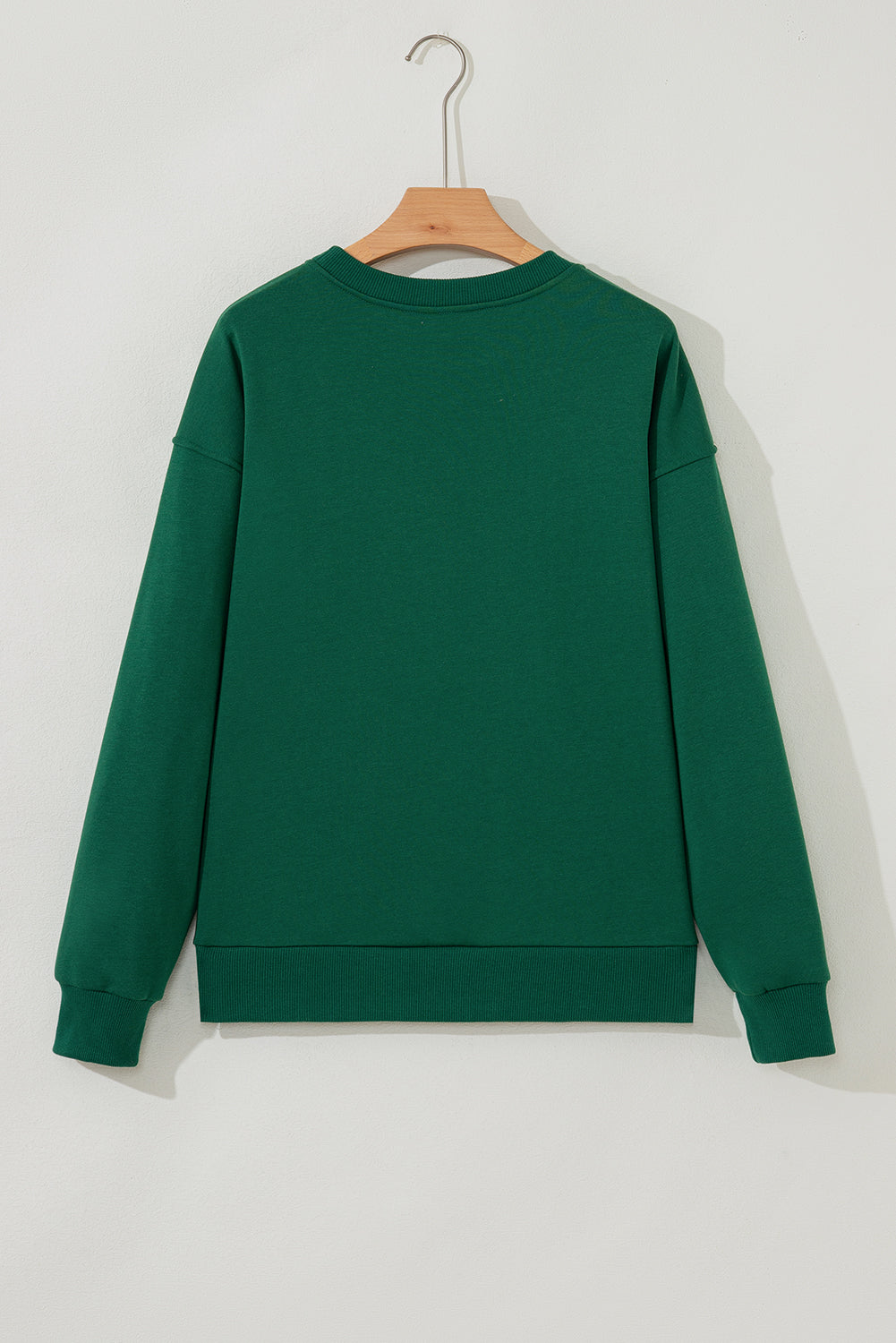 Evergreen Embroidered Letter Graphic Christmas Fashion Sweatshirt ho ho ho