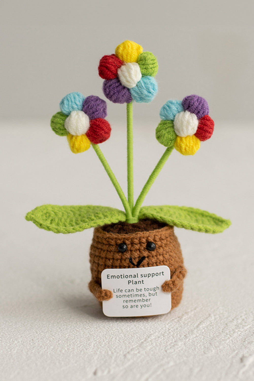 Emotional Support Cute Crochet Flower Pot
