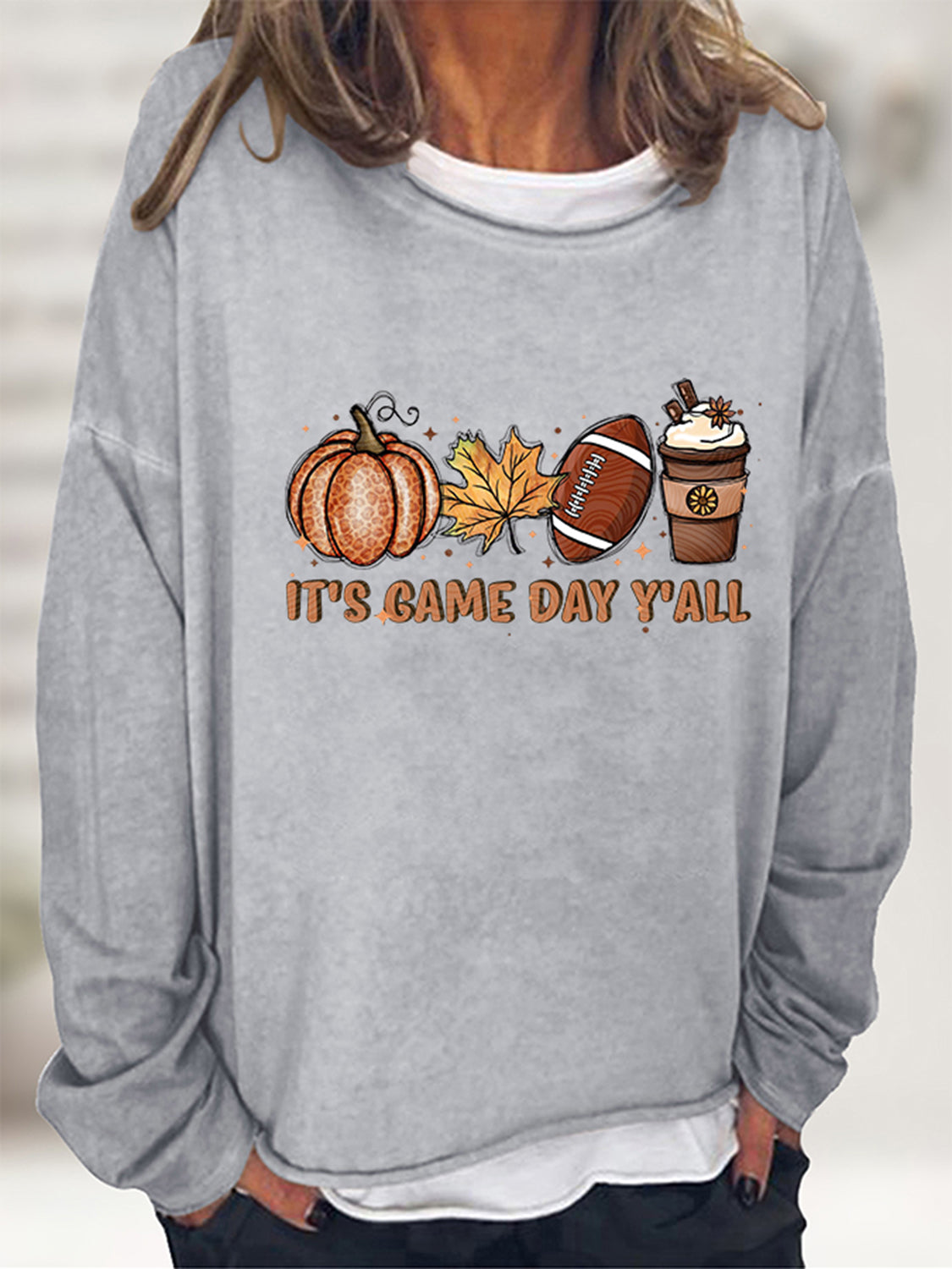 Football IT'S GAME DAY Y'ALL Graphic Sweatshirt